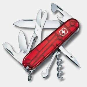Cortapluma Climber Rojo Translúcido / 14 usos VICTORINOX